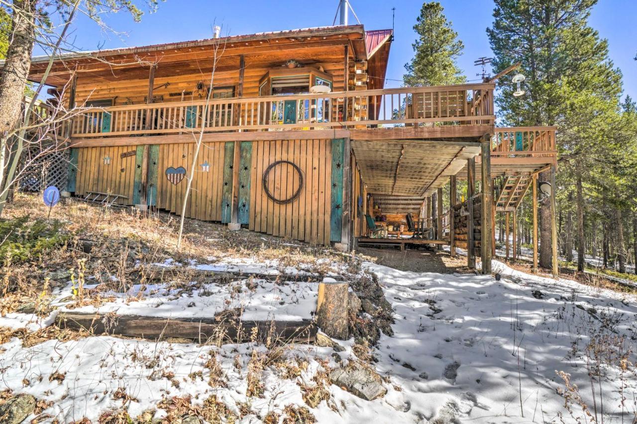 Secluded Black Hawk Log Cabin With Fire Pit! Exterior foto